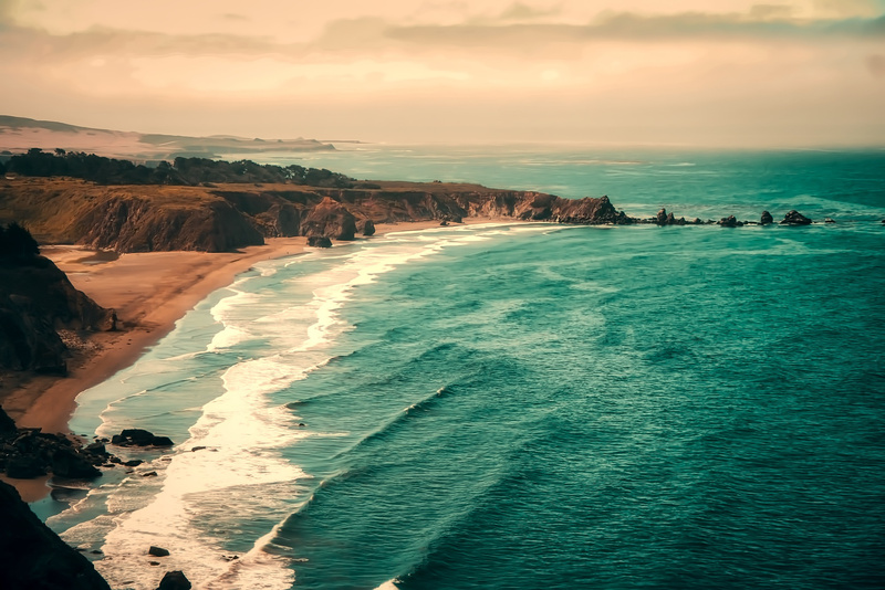 Aerial View of California Seaside